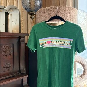 Green 'I Love Queso' T-Shirt